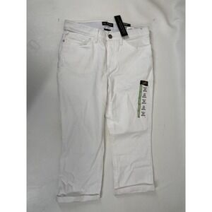 Lee Flex Motion Regular Fit Mid Rise Capri Womens Size 10 White NWT